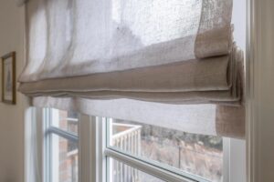 Relaxed roman shades